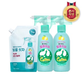 온더바디 코튼풋 발을씻자 풋샴푸 레몬 385ml x 2개 + 레몬리필 500ml x 1개