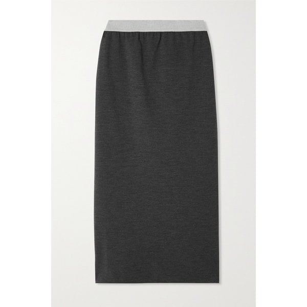 브루넬로쿠치넬리 Stretch-wool Jersey Midi Skirt 다크 그레이 1647597295028942