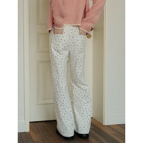 Cest_Floral loose straight pants