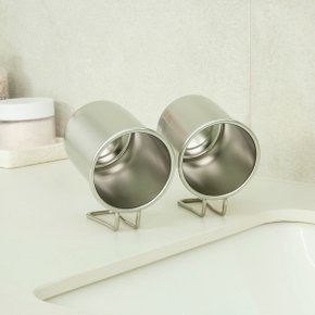 스텐 304 공중부양 유치원 어린이집 욕실 화장실 물컵 거꾸로 양치컵 바스드롭