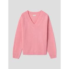 Vneck Knit Pullover  Strawberry milk (WE3951B20X)