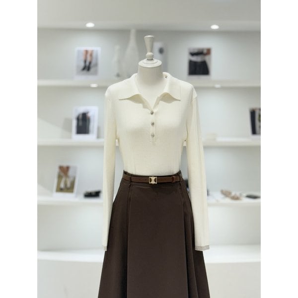 [여주점] 여성 3버튼 슬림핏 풀오버 니트 (L254KSK043)