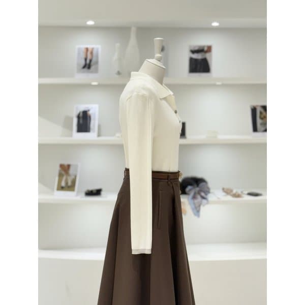 [여주점] 여성 3버튼 슬림핏 풀오버 니트 (L254KSK043)