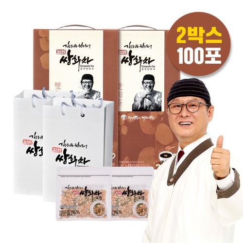 김오곤 원장 진한 쌍화차 15gx100 고명 50g 2개 + 쇼핑백 포함