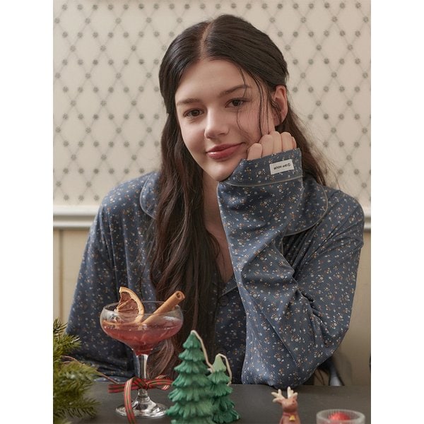 [2PACK] (uni) 네이벨 피치 플러프 긴팔 잠옷 세트