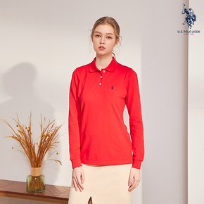 [U.S. POLO ASSN.] SS 여성 화이트라벨 PQ SHIRT_RED