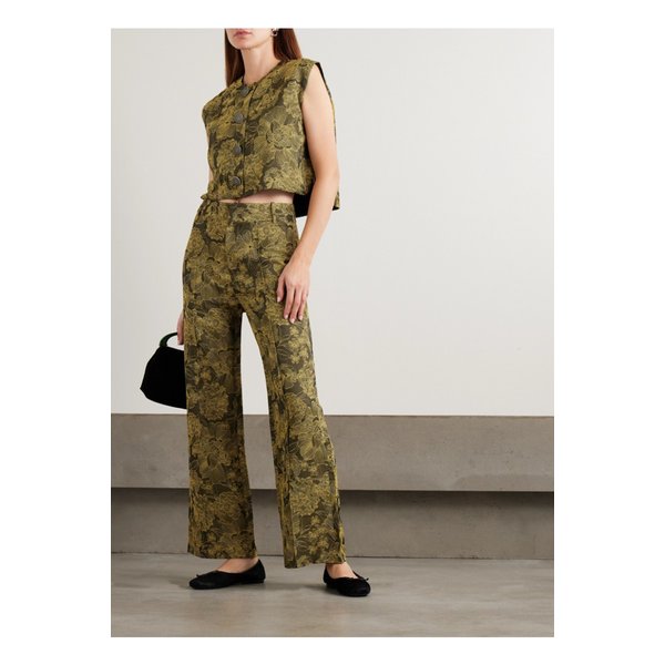 데스트리 에르난 크롭 자수 우븐 베스트 밀리터리 그린 46376663162888776