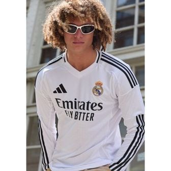 아디다스 4800860 Adidas REAL MADRID 24/25 LONG SLEEVE HOME - Club wear white