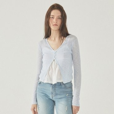 후아유 Summer Open Button Cardigan WHCKF2751F