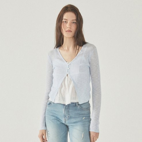 후아유 Summer Open Button Cardigan WHCKF2751F
