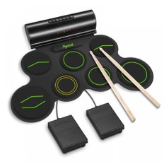 POGOLAB 7 Bluetooth Midi 전자 드럼 세트 패드 드럼 킷 기능 첨부 롤업 드럼 연습 패드 드럼 킷