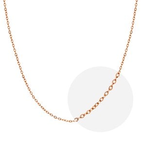 14K 신함마 체인 목걸이 줄 핑크 골드 1mm