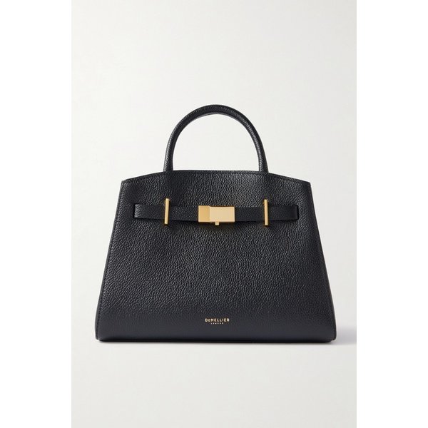 드멜리어 더 허드슨 스몰 텍스처드 가죽 토트 블랙 46376663162972697