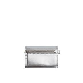 Perfec Button Up Folded Half Wallet (퍼펙 버튼 업 3단 반지갑) Silver_VQB3-1WM658-1SIXX