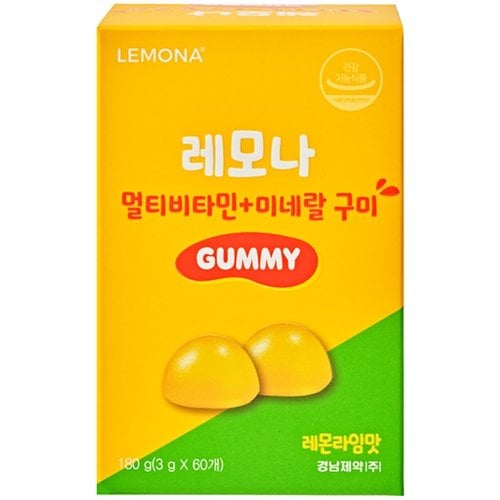 [레모나] 멀티비타민+미네랄 구미(3g*60개)