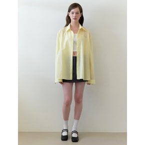 basic loose logo shirts - yellow