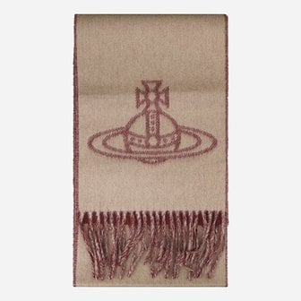 비비안웨스트우드 [시흥점] [비비안 웨스트우드]5F 81030006 W00ZH C406 더블 로고 머플러 카멜