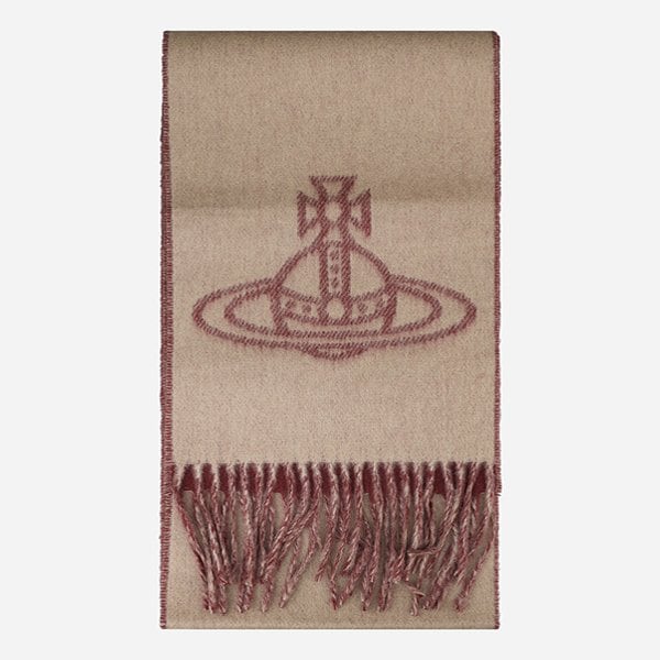 [시흥점] [비비안 웨스트우드]5F 81030006 W00ZH C406 더블 로고 머플러 카멜