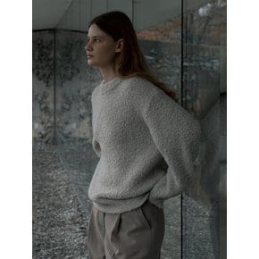 SOFT MOHAIR BOUCLE KNIT TOP