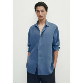 5086223 Massimo Dutti REGULAR FIT - Shirt dark blue