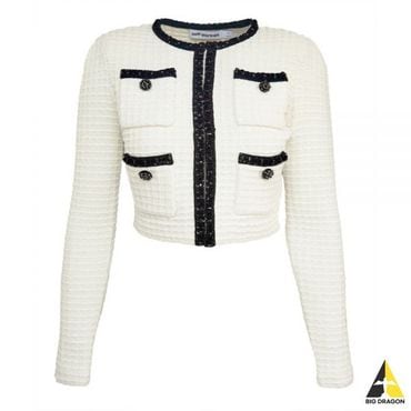 셀프포트레이트 24 CREAM TEXTURED KNIT CARDIGAN (RS24133JC-CREAM) (크림 텍스처 니트 가디건)