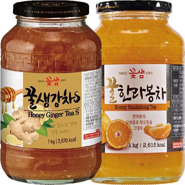 꽃샘 꿀생강차S 1kg+꿀한라봉차 1kg (S12061291)