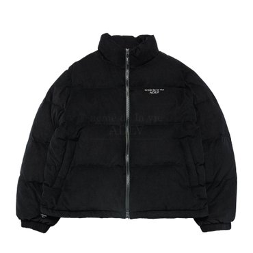 아크메드라비 BASIC LOGO OVERSIZE CORDUROY SHORT DUCK DOWN JACKET BLACK  오버사이즈 코듀로이 덕다운 블랙