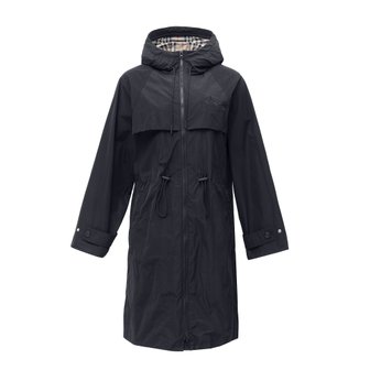 버버리 [LIVE] 버버리 여성 엠브로이더리 후드 코트 블랙 8070763