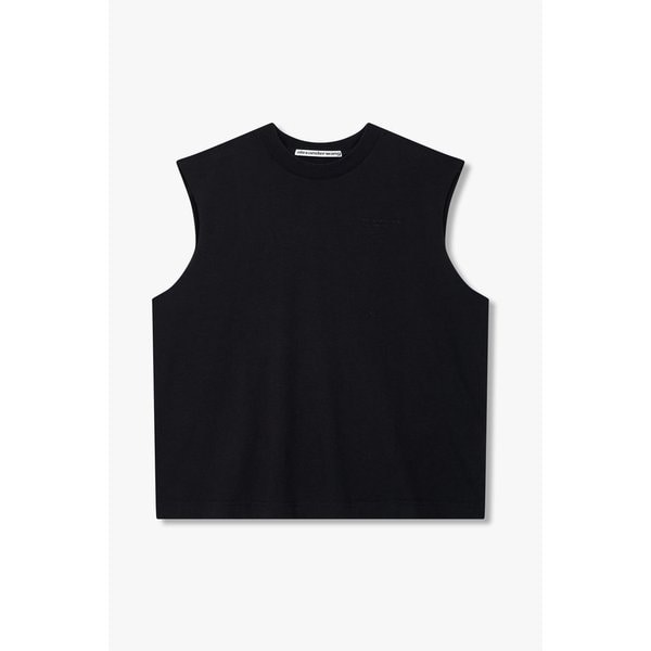 [UNISEX] 자수 로고 슬리브리스 티셔츠 3625320014000