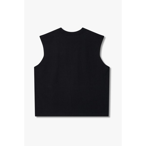 [UNISEX] 자수 로고 슬리브리스 티셔츠 3625320014000