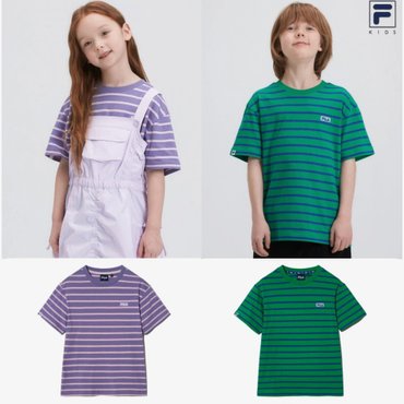 휠라키즈 ●25 휠라키즈 스트라이프 반팔 티셔츠 2컬러 (FK2RSH2103X)
