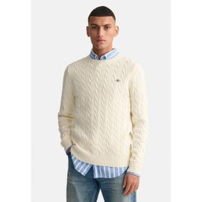 3643479 GANT CABLE C-NECK - Jumper cream