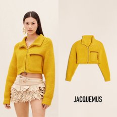 JACQUEMUS 자크뮈스 노란색 짧은 아르코 가디건