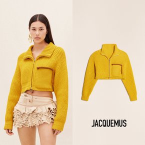 JACQUEMUS 자크뮈스 노란색 짧은 아르코 가디건