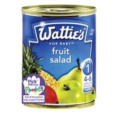 와티스 프루트 샐러드 퓨레 아기간식 이유식 4-6m+ Watties Fruit Salad 120g 8개