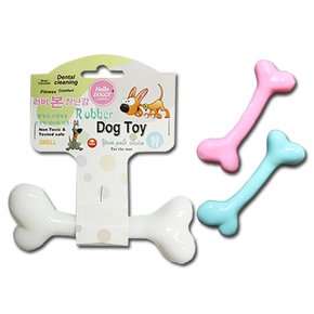 헬로도기 강아지 뼈다귀 장난감 고무 장난감 색상랜덤