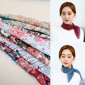머플러 목도리 겨울 보온 국산 순면 스카프 손수건 사각 등산 손목 개별포장
