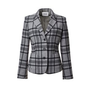 WOOL ENGLAND TARTAN CHECK SINGLE WOOL JACKET