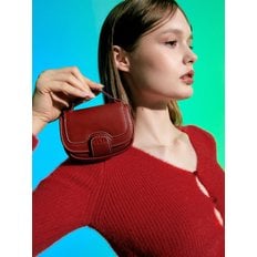 BBYB BEI Saddle Micro Mini Bag (Deep Red)