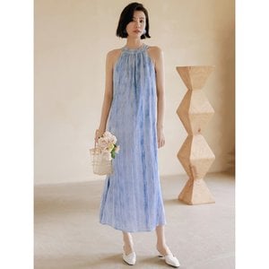 랭썬 LS_French halterneck slip dress