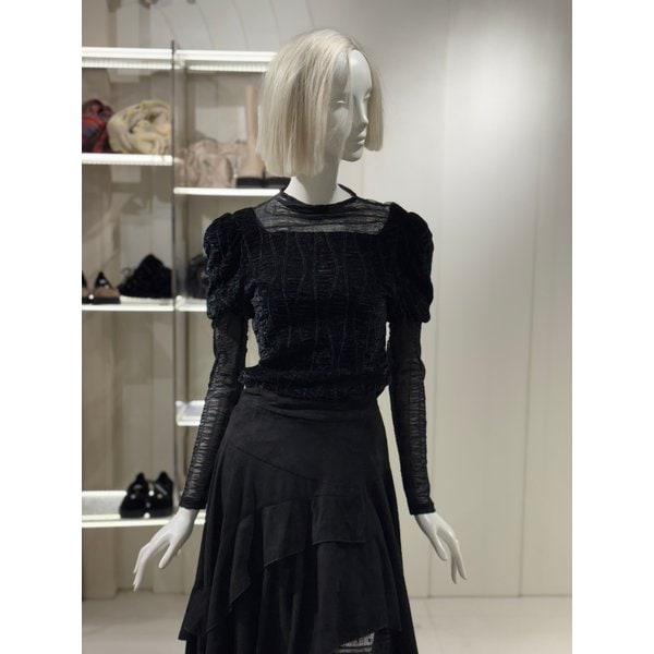 [파주점] 벨벳 레이어드 볼륨티셔츠 (ER4CL664)