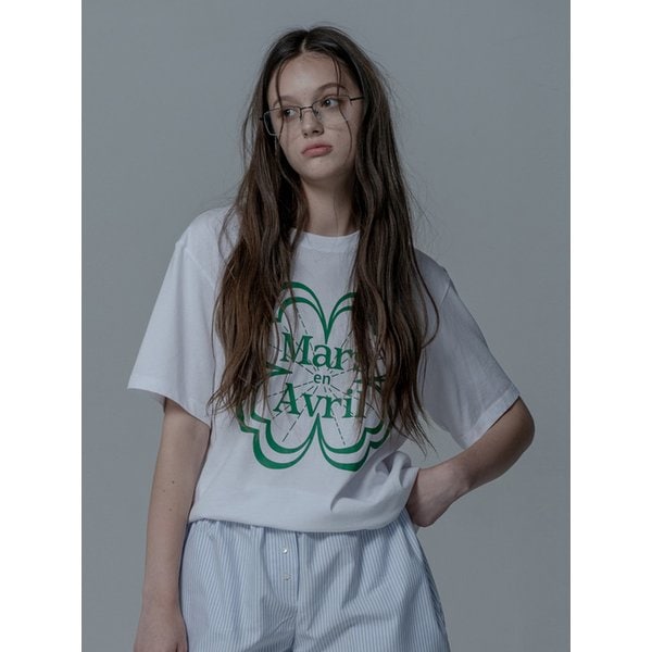 [리퍼브]CLOVER TSHIRT_WHITE GREEN