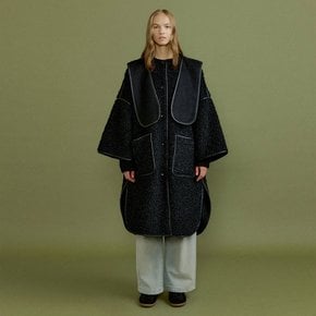 JEN reversible cape coat [black]