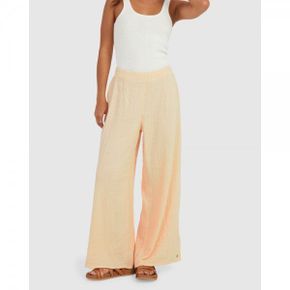 4376609 Roxy Womens Shimae Cropped Palazzo Trousers - PEACH PARFAIT