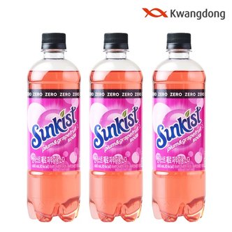 광동 썬키스트 제로 자두자몽소다 600ml x 24개