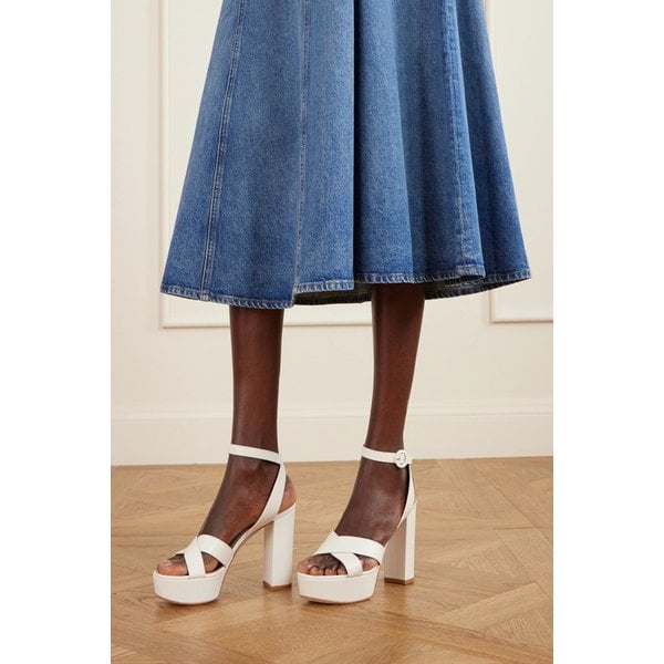 사브리나 가죽 플랫폼 샌들 46376663163023093