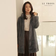 [LE TROIS] 이보영의 르투아 휘메일 풀스킨 후드 밍크 코트