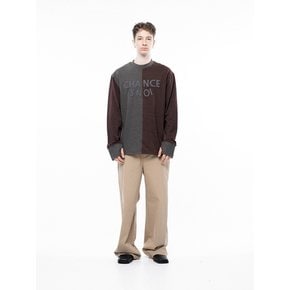 S`noi Reverse Rib Crew Neck Sweat - Brown Charcoal /M243MT02BR