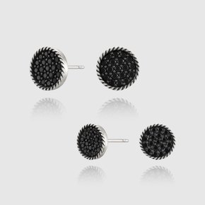 Shine Blck Stone Earring 소