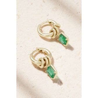 스피넬리킬콜린 스피넬리 킬콜린 자흐라 18캐럿 골드 에메랄드 후프 귀걸이 그린 46376663162952125